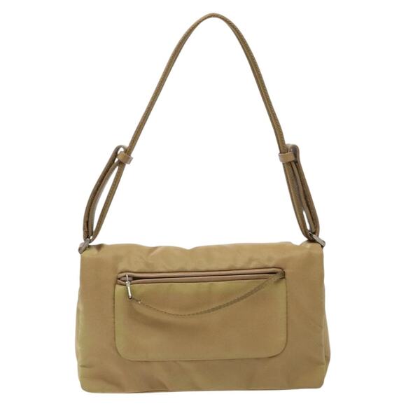 PRADA Shoulder Bag Nylon Beige Silver - Picture 2 of 13